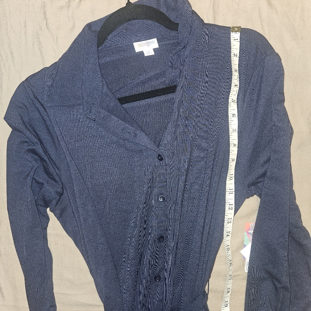NWT LulaRoe Navy blue Ellie dress szM - Picture 7 of 8